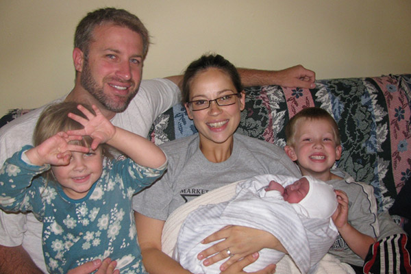 Newborn Baby with Family